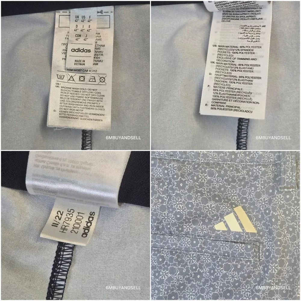 Adidas Mens Ultimate365 Golf Shorts Blue Floral Geometric HR7935 Size 42